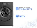 Lava e Seca Brastemp 14kg BNO14AS Água Quente e Fria Inox e Preto - foto 4