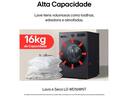 Lava e Seca Smart LG 16kg WD16GNT Motor Inverter Direct Drive Água Fria e Quente Black Inox - foto 3