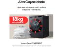 Lava e Seca Smart LG 18kg WD18GNT Motor Inverter Direct Drive Água Fria e Quente Black Inox — 220V - foto 3