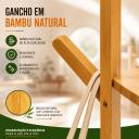 Mancebo Cabideiro de Chão Bambu Suporte Organizador Arara Roupas Prateleira - NoBrand - foto 4