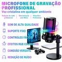 Microfone USB RGB com ENC para Transmissão ao Vivo - foto 3