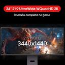 Monitor Gamer 34 LG Ultragear Curvo 34g600ab Preto - foto 3