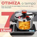 Panela De Pressão De Aço Inox Indução E Gás Antiaderente Fechamento Externo - AERO HOME - foto 4
