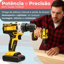 Parafusadeira Furadeira Compacta Completa Sem Fio 2 Baterias 110V 220V 60Hz Linha Premium - AERO HOME - foto 2