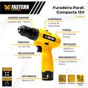 Parafusadeira Furadeira Sem fio 3/8 Bivolt A Bateria 12v FST007 - Fasterr Tools - foto 2
