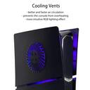 Placas de cobertura Dobewingdelou para PS5 Slim com luz RGB e filtro contra poeira - foto 4
