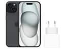 Smartphone Apple iPhone 15 128GB Preto - 5G + Carregador Apple USB-C 20W Original - foto 1