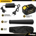 Soprador e Aspirador a Bateria 21V Titanium Platina 15000 mAh com Carregador Bivolt - foto 2
