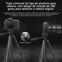 Tripé Celular Profissional Câmera Fotográfica 1,3m Universal - foto 3