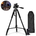 Tripé Profissional 180cm Suporte 2,5kg Nível Bolha e Bolsa Transporte para Celular e Câmera Canon Nikon Sony - foto 1