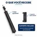 Tripé Profissional 2.1m Suporte Telescópico Para Celular Câmera Multifuncional - foto 3