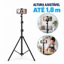 Tripé Profissional 2.1m Suporte Telescópico Para Celular Câmera Multifuncional - foto 2