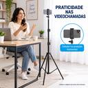 Tripé Profissional 2.1m Suporte Telescópico Para Celular Câmera Multifuncional - foto 4