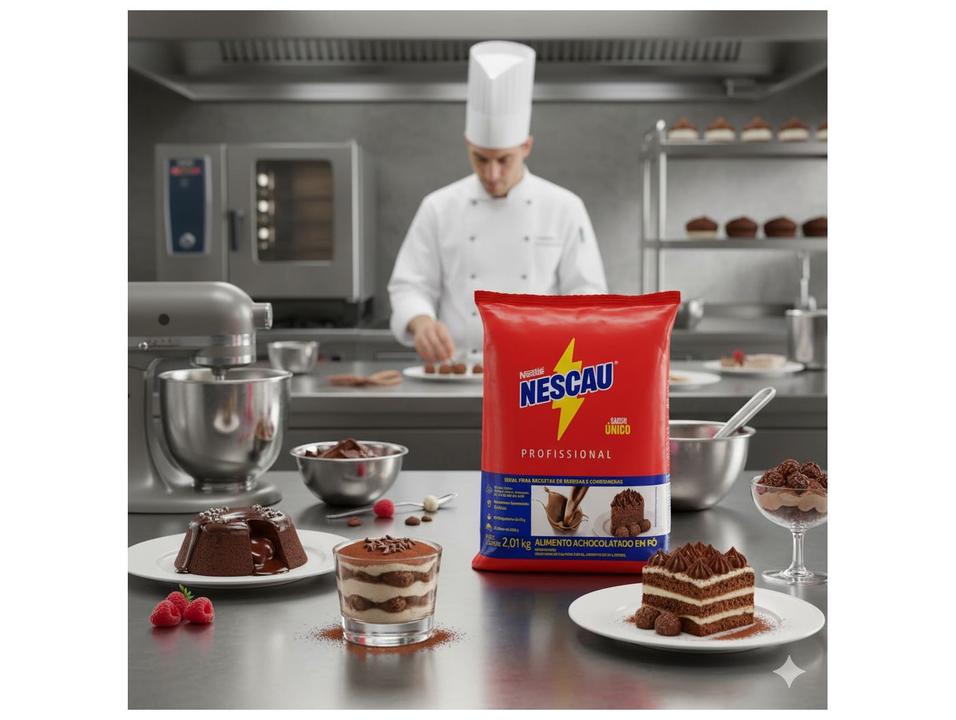 Achocolatado em Pó Convencional Nestlé Actigen-E Chocolate Clássico 2,01kg - 4