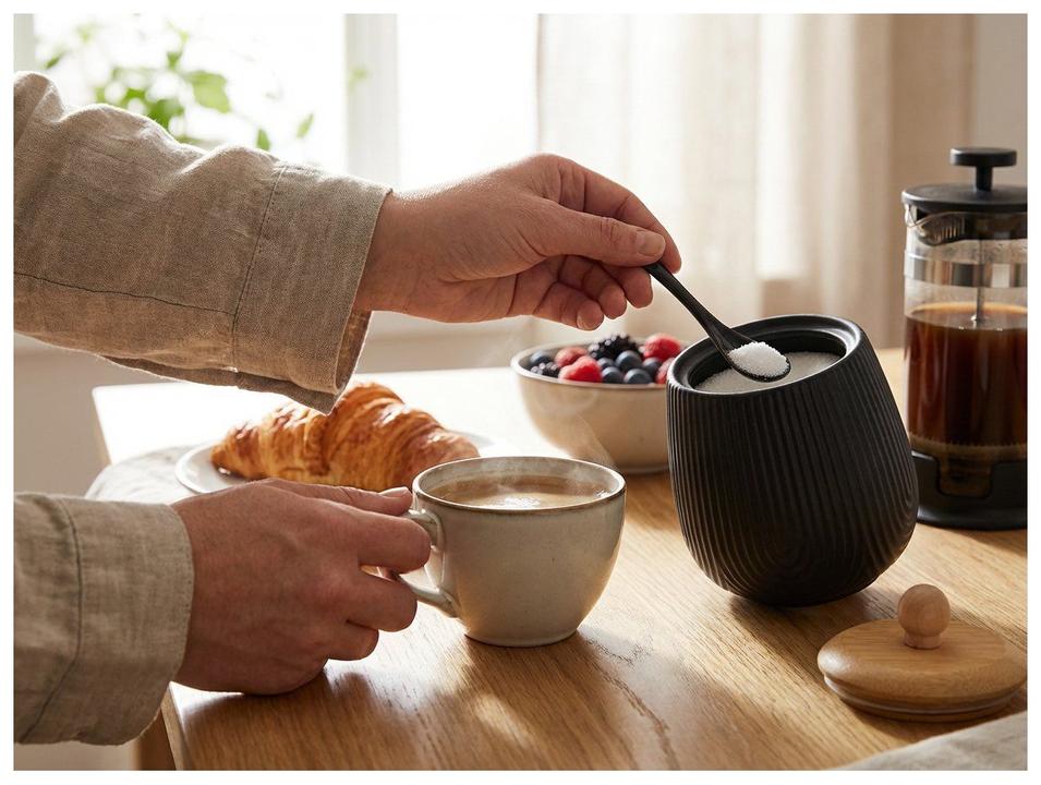 Açucareiro de Porcelana com Colher com Tampa Hauskraft Oásis - 1