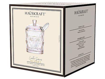Açucareiro de Vidro com Colher e Tampa Hauskraft Memory - 1