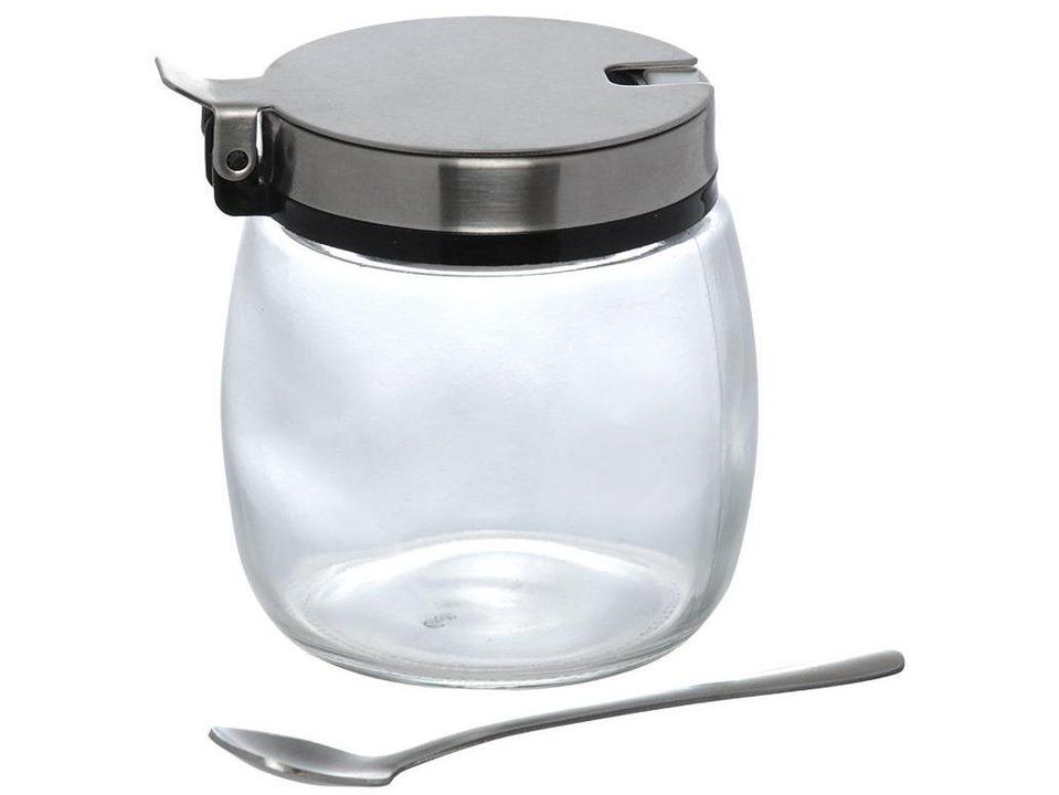 Açucareiro de Vidro e Inox com Colher Western Home Hollie - 1