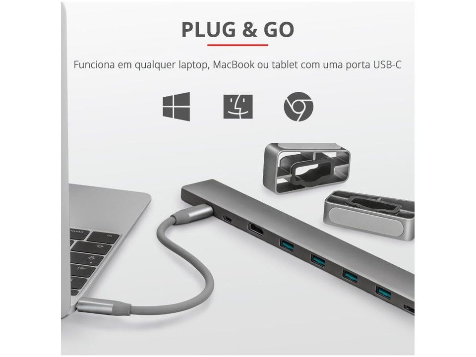 Adaptador USB Multiportas 10 em 1 HDMI - 15