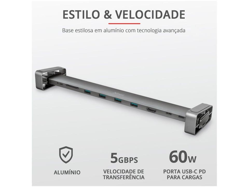 Adaptador USB Multiportas 10 em 1 HDMI - 12
