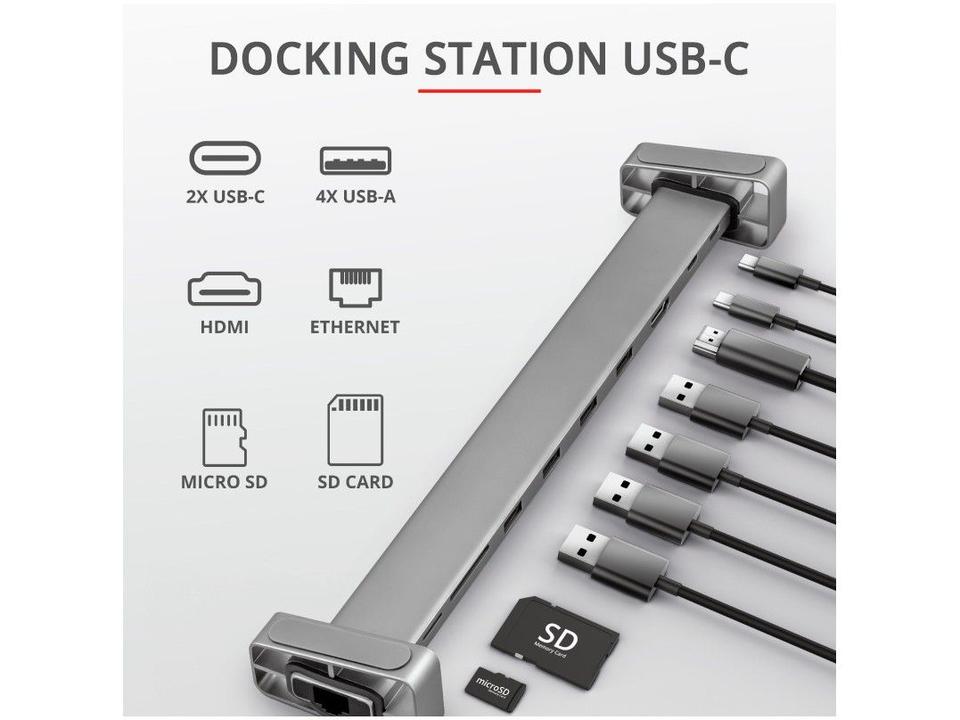 Adaptador USB Multiportas 10 em 1 HDMI - 11