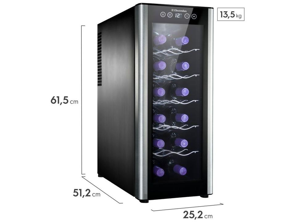 Adega Electrolux 12 Garrafas com LED 1 Portas - 1