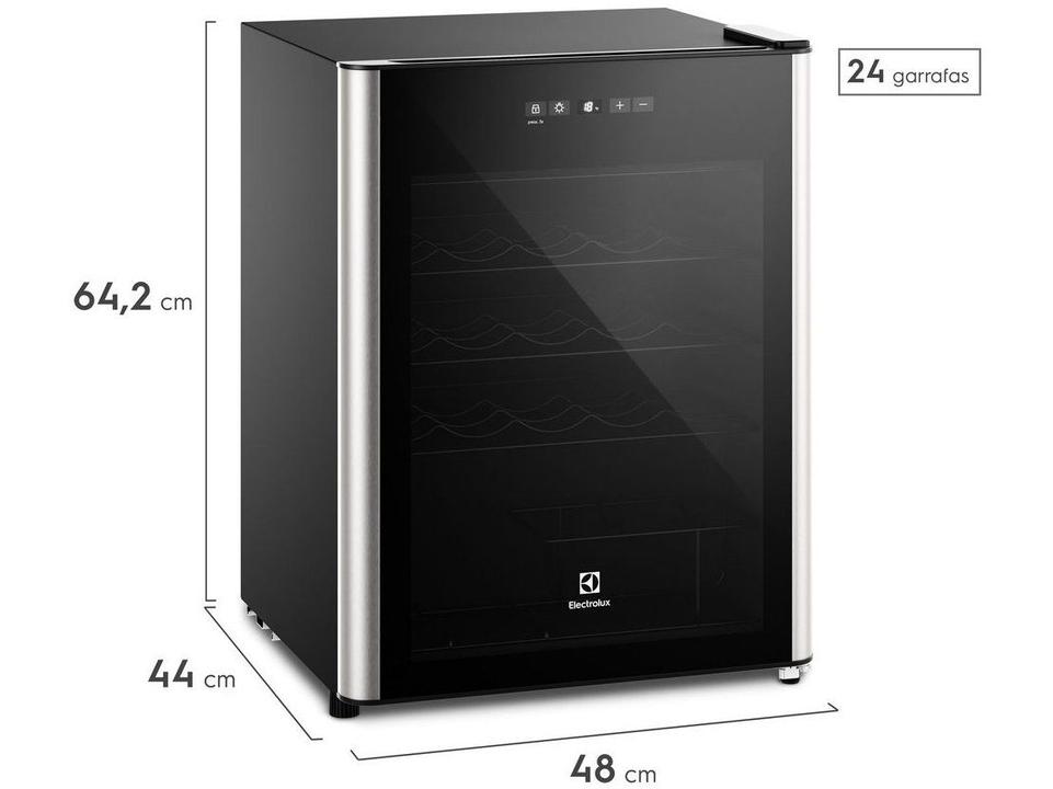 Adega Electrolux 24 Garrafas com Compressor Preta 1 Porta WSF24 - 1