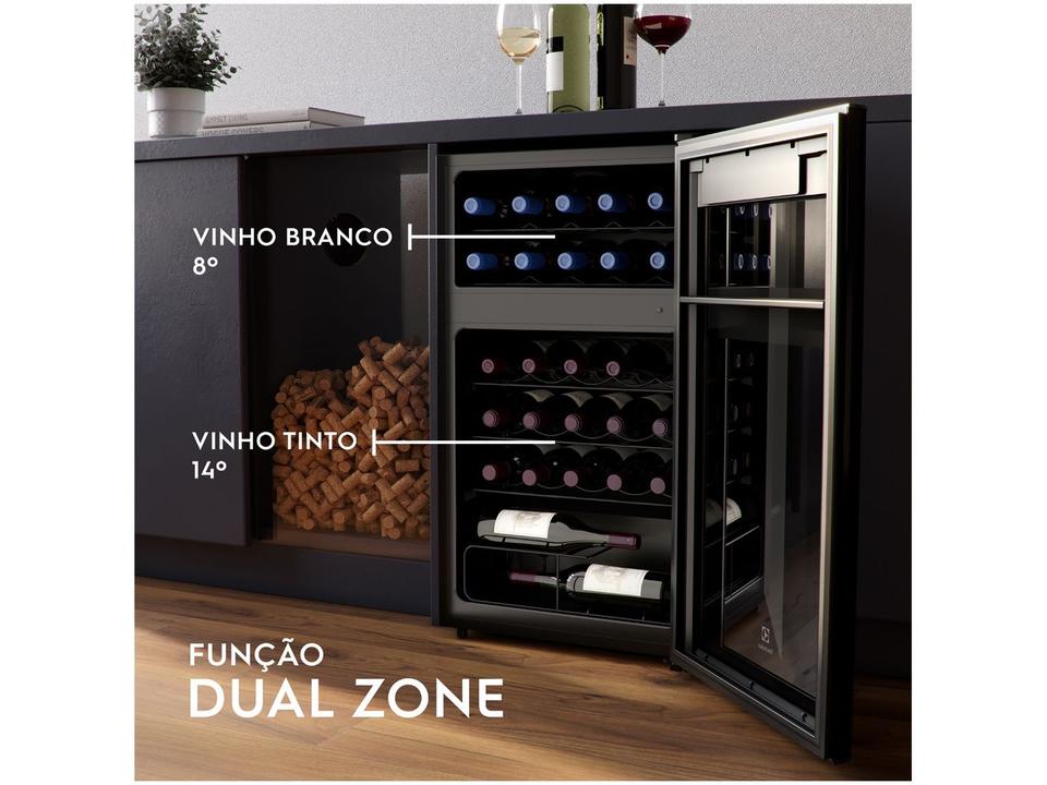 Adega Electrolux 29 Garrafas com Compressor Dual Zone Preta com LED WDF29 - 4