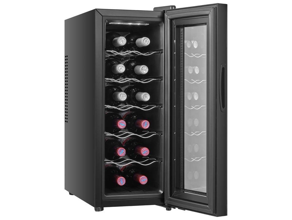 Adega Midea 12 Garrafas Preta com LED MDRW066FGGGL3 - 10