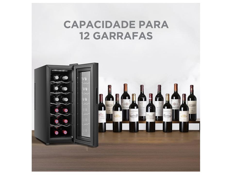 Adega Midea 12 Garrafas Preta com LED MDRW066FGGGL3 - 5