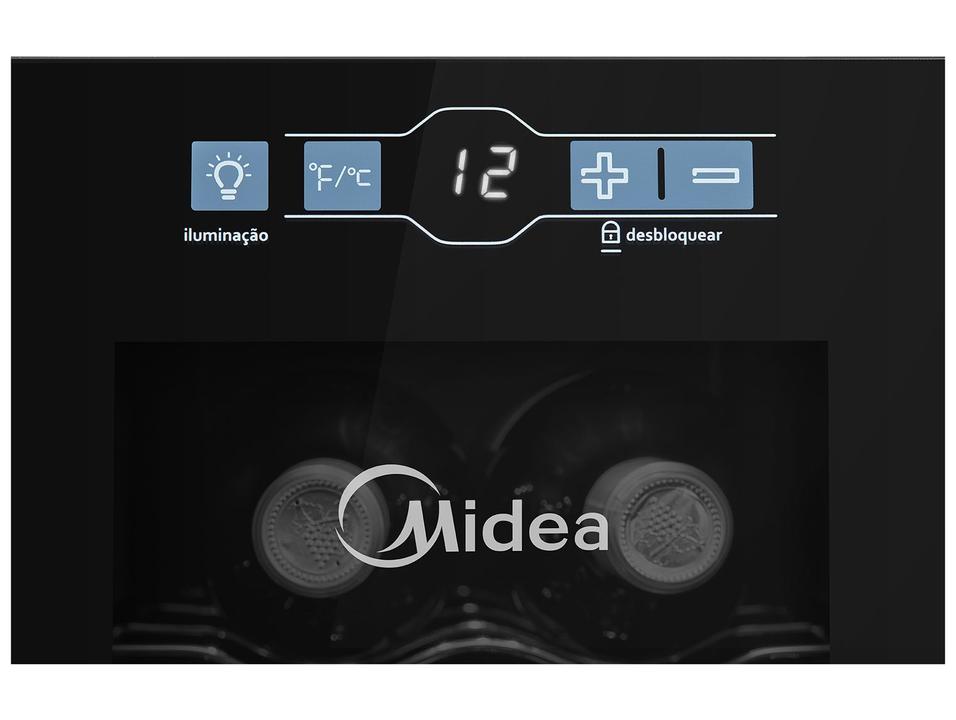 Adega Midea 12 Garrafas Preta com LED MDRW066FGGGL3 - 15