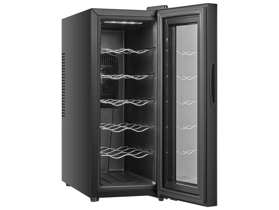 Adega Midea 12 Garrafas Preta com LED MDRW066FGGGL3 - 17