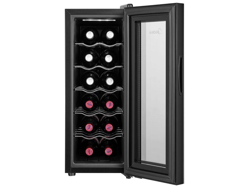 Adega Midea 12 Garrafas Preta com LED MDRW066FGGGL3 - 9