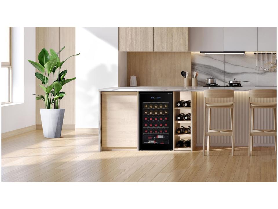 Adega Midea 34 Garrafas Preto com LED MDRW150FGGGL3 - 1
