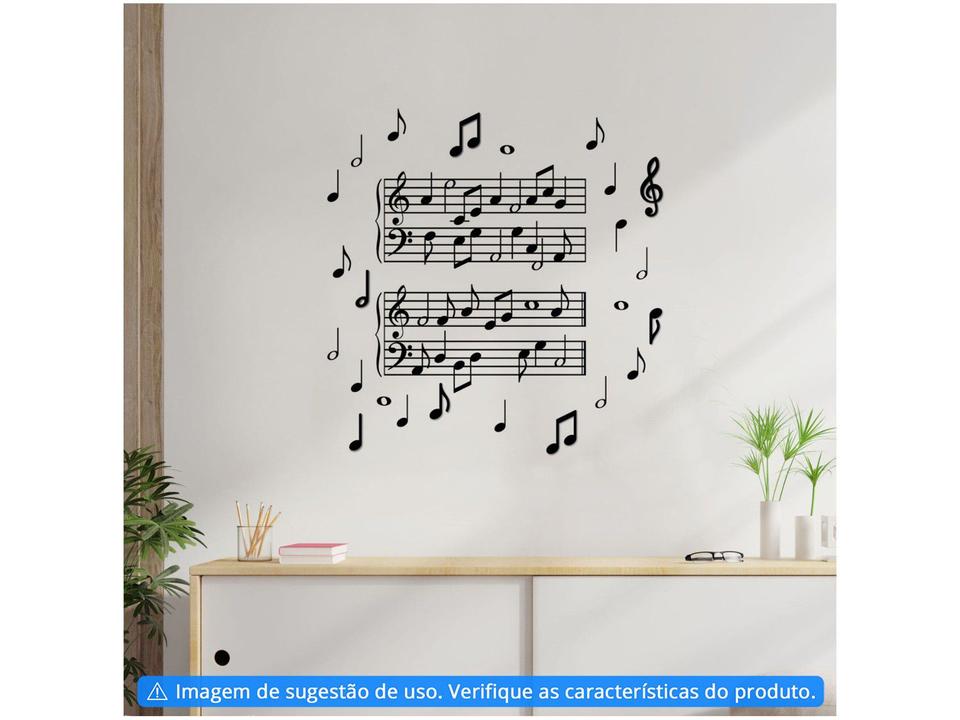 Adesivo Decorativo 3D Música PVC e EVA Adesif - Notas Musicais - 1