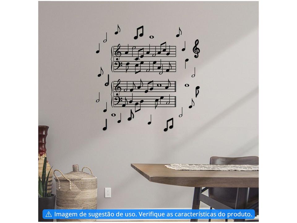 Adesivo Decorativo 3D Música PVC e EVA Adesif - Notas Musicais - 2