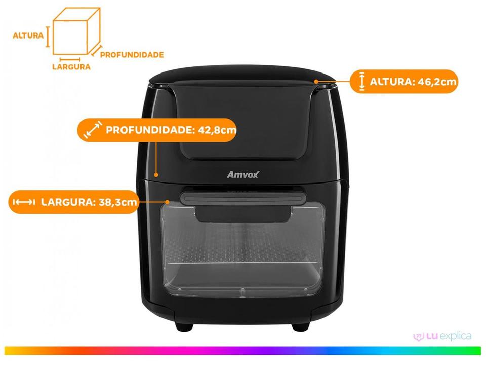 Air Fryer Amvox Arf 1222 Oven Preta - 13