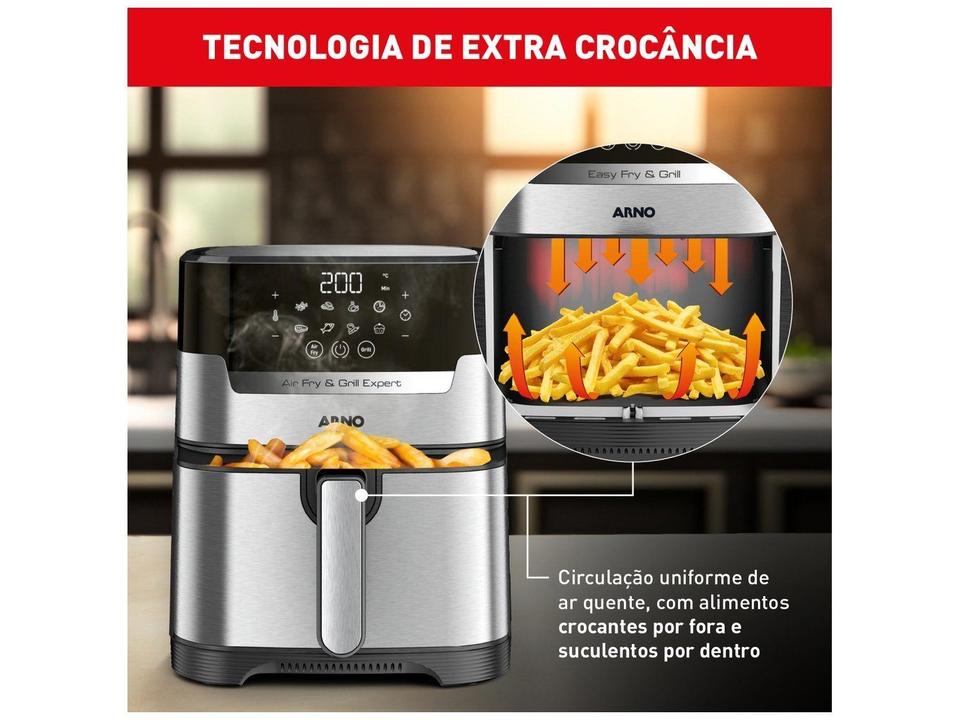 Air Fryer Arno Airfry & Grill Expert com Timer Inox 4,2L - 8