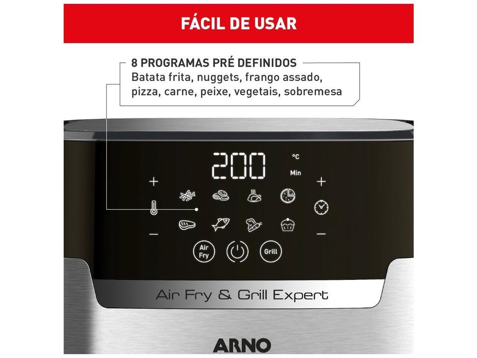Air Fryer Arno Airfry & Grill Expert com Timer Inox 4,2L - 5