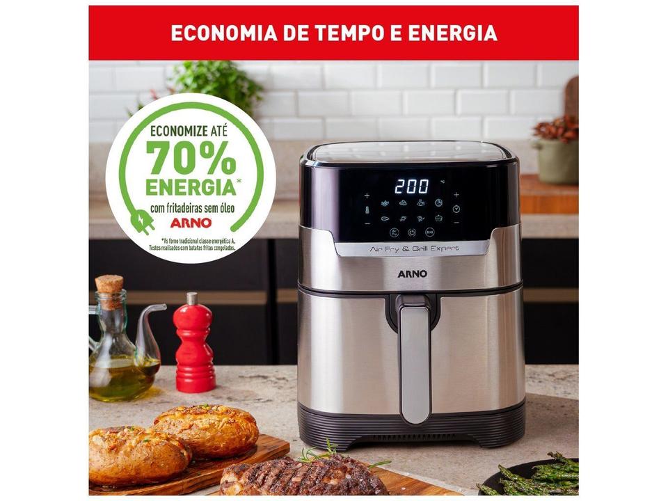 Air Fryer Arno Airfry & Grill Expert com Timer Inox 4,2L - 6