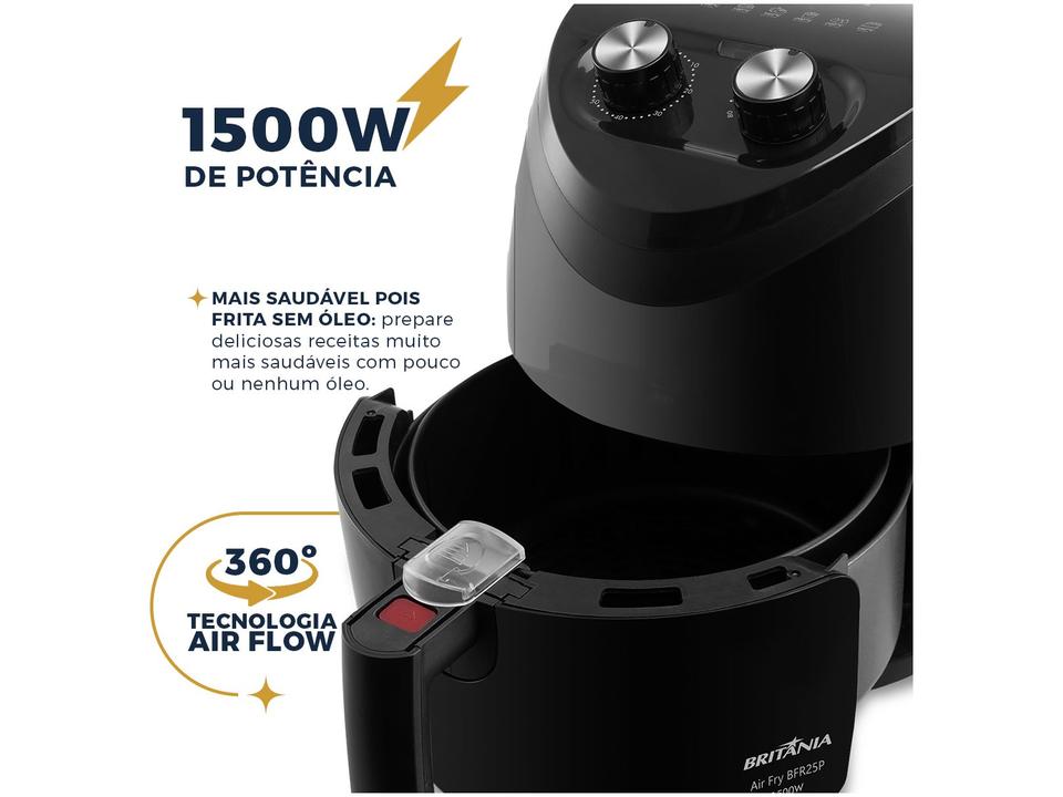 Air Fryer Britânia BFR25P Preto 3,5L com Timer - 8