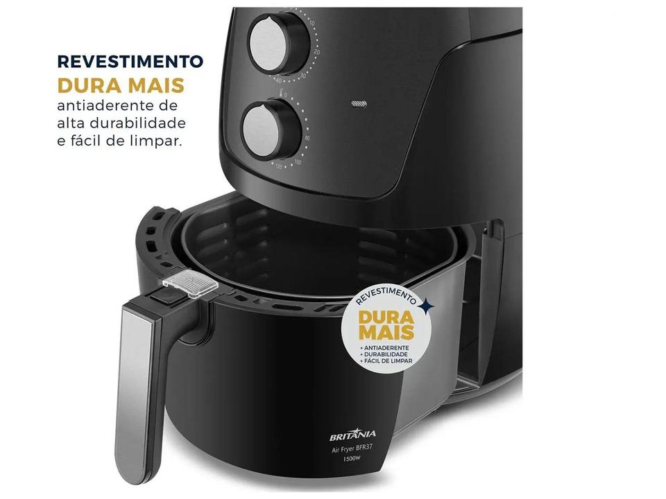 Air Fryer Britânia BFR37 Preto com Timer 4,2L - 5