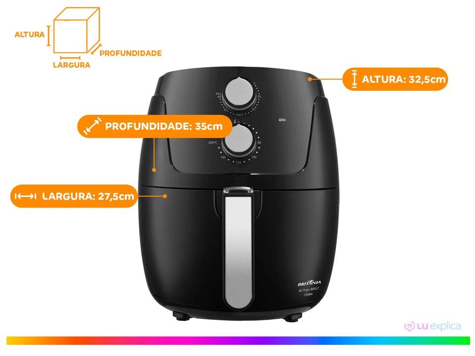 Air Fryer Britânia BFR37 Preto com Timer 4,2L - 14