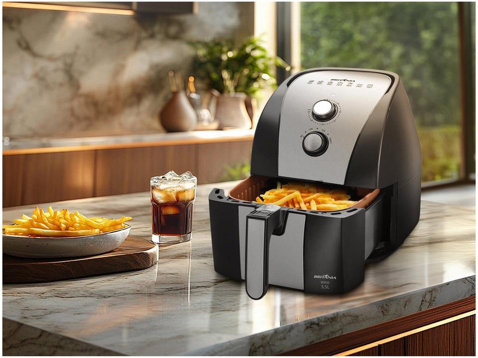 Air Fryer Britânia BFR51 Preto com Timer 5,2L - 2