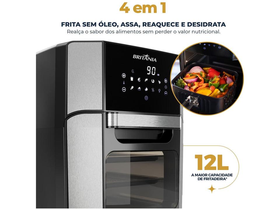 Air Fryer Britânia Oven BFR2100 Preto 12L com Timer - 19