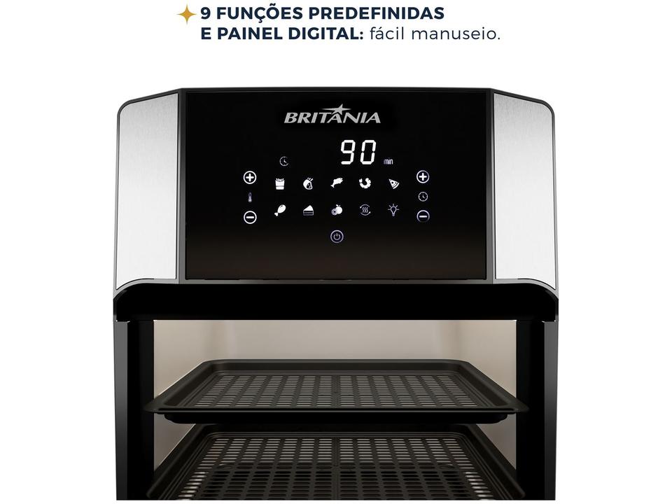 Air Fryer Britânia Oven BFR2100 Preto 12L com Timer - 18
