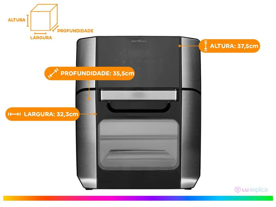 Air Fryer Britânia Oven BFR2100 Preto 12L com Timer - 4