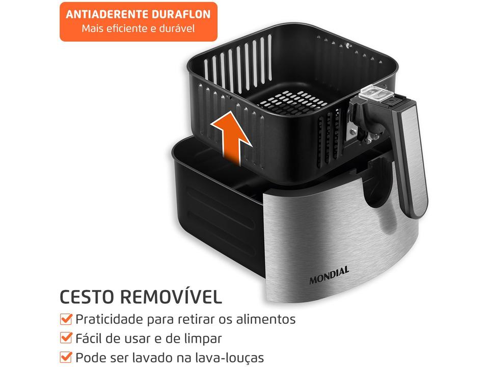 Air Fryer Digital Mondial Grand Family Preta com Timer 5L AF-50-DVI - 2