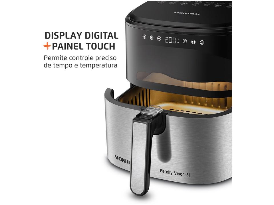 Air Fryer Digital Mondial Grand Family Preta com Timer 5L AF-50-DVI - 4