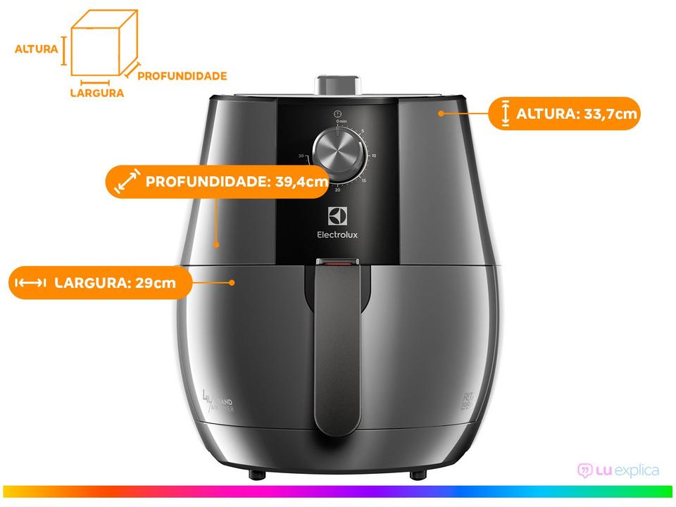 Air Fryer Electrolux Efficient por Rita Lobo EAF30 Grafite 4L com Timer - 9