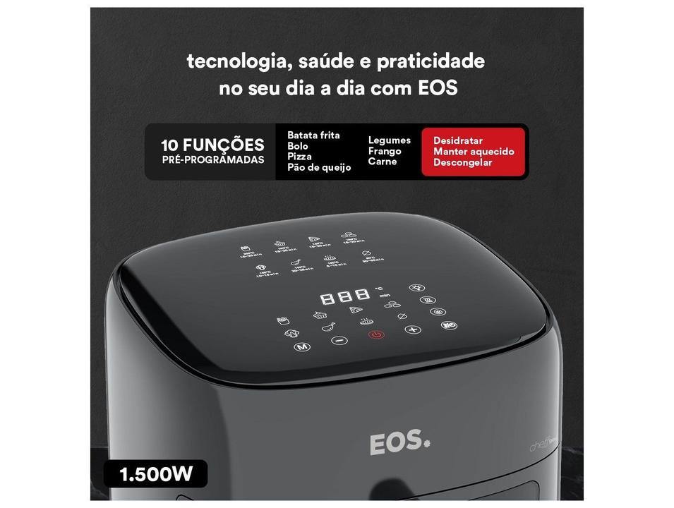 Air Fryer EOS Cheff Gourmet EAF08P 8,2L Digital Preta - 3